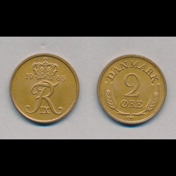 1965, 2 re, NEDSAT fra 18,-kr,