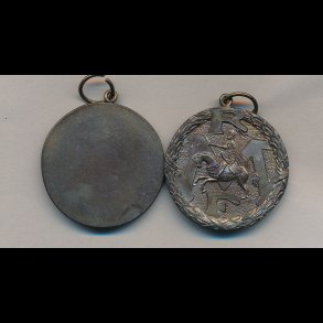 Medalje, Sct Georg p vej mod dragen eller noget helt andet, bronze, 2 stk,