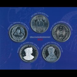 2013, Tyskland, 5 x 10 euro mntst, proof,