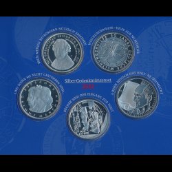 2012, Tyskland, 5 x 10 euro mntst, proof,