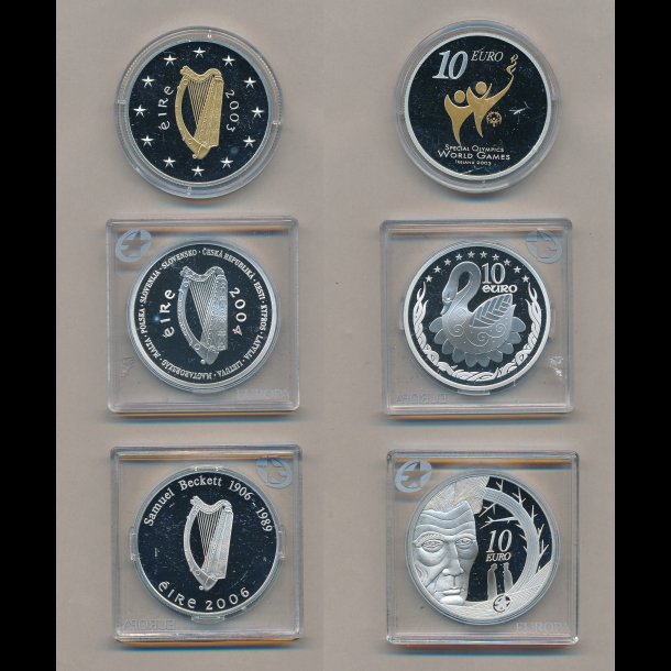 Irland, 3 x 10 euro, 2003-2004-2006, slvmnter,