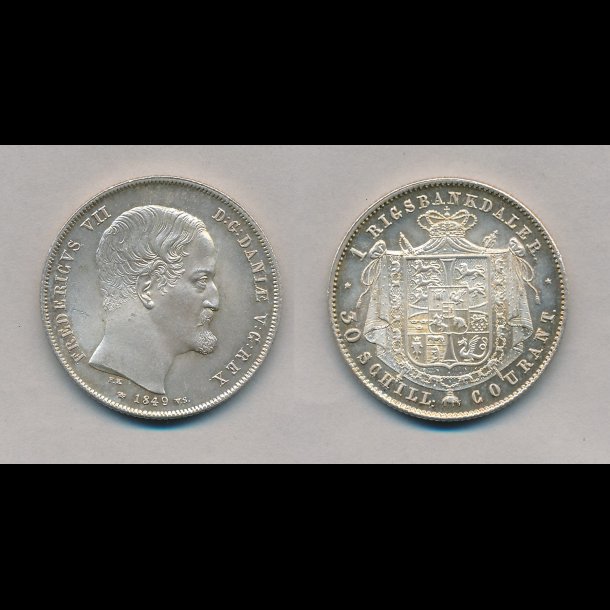 1849, Frederik VII, 1 rigsbankdaler, 01,
