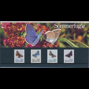 10, Sommerfugle, Souvenirmappe, AFA 1037-40, katalogv�rdi 150,-kr,