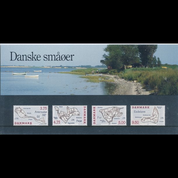 17, Danske smer, Souvenirmappe, AFA 1086-89, katalogvrdi 100,-kr,
