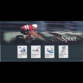 22, Sport, Souvenirmappe, AFA 1111-14, katalogv�rdi 130,-kr,