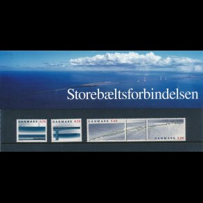 29, Storeb�ltsforbindelsen, Souvenirmappe, AFA 1144-45 og 1174-74, katalogv�rdi 100,-kr,