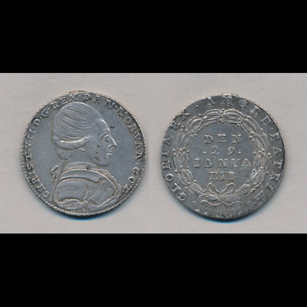 1771, Christian VII, 1 krone, 1, H 23,