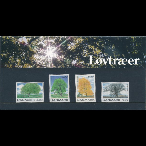 33, Danske lvtrer, Souvenirmappe, AFA 1196-99, katalogvrdi 70,-kr,