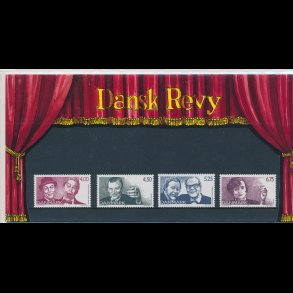 34, Dansk revy,Souvenirmappe, AFA 1212-15, katalogv�rdi 70,-kr,