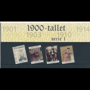36, 1900-tallet, serie 1,Souvenirmappe, AFA 1235-38, katalogv�rdi 70,-kr,