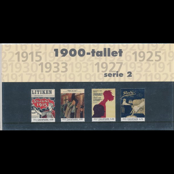 38, 1900-tallet, serie 2, Souvenirmappe, AFA 1250-53, katalogvrdi 70,-kr,