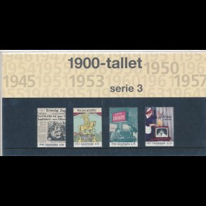 38, 1900-tallet, serie 3, Souvenirmappe, AFA 1257-60, katalogv�rdi 100,-kr,