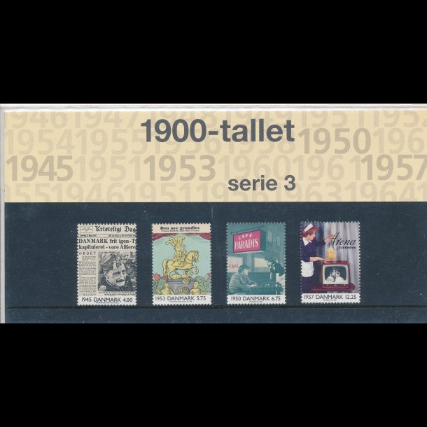 38, 1900-tallet, serie 3, Souvenirmappe, AFA 1257-60, katalogvrdi 100,-kr,