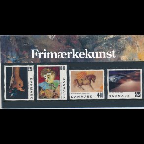 39, Frim�rkekunst, Souvenirmappe, AFA 1218-19, katalogv�rdi 110,-kr,