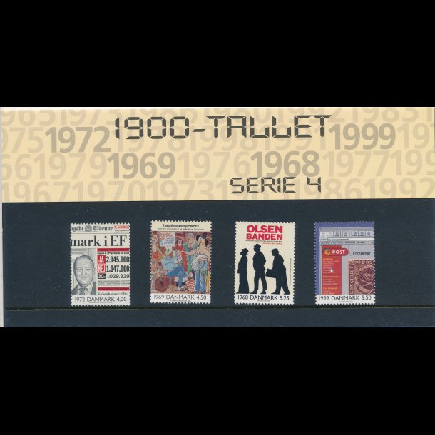 40, 1900-tallet, serie 4, Souvenirmappe, AFA 1266-69, katalogvrdi 70,-kr,