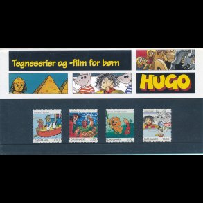 46, Danske tegneserier og film for b�rn, Souvenirmappe, AFA 1307-11, katalogv�rdi 80,-kr,