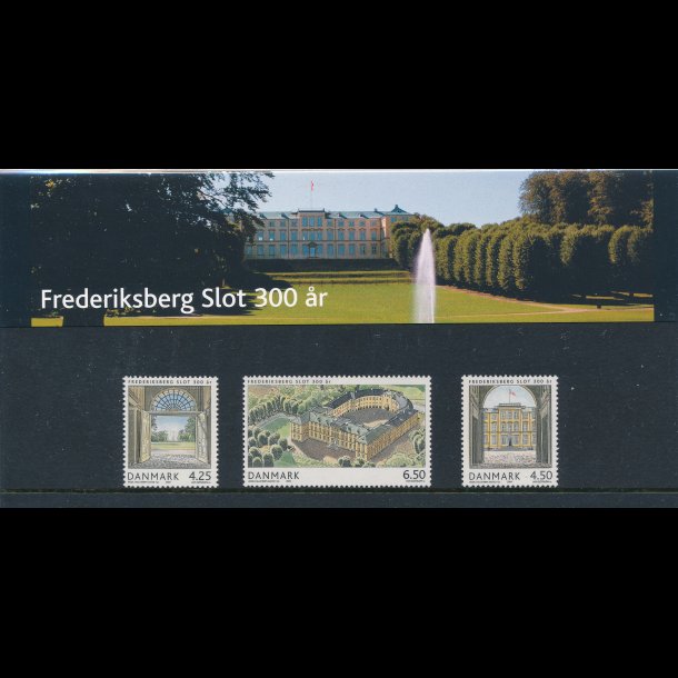 56, Frederiksberg Slot 300 r, Souvenirmappe, AFA 1391-93, katalogvrdi 45,-kr,