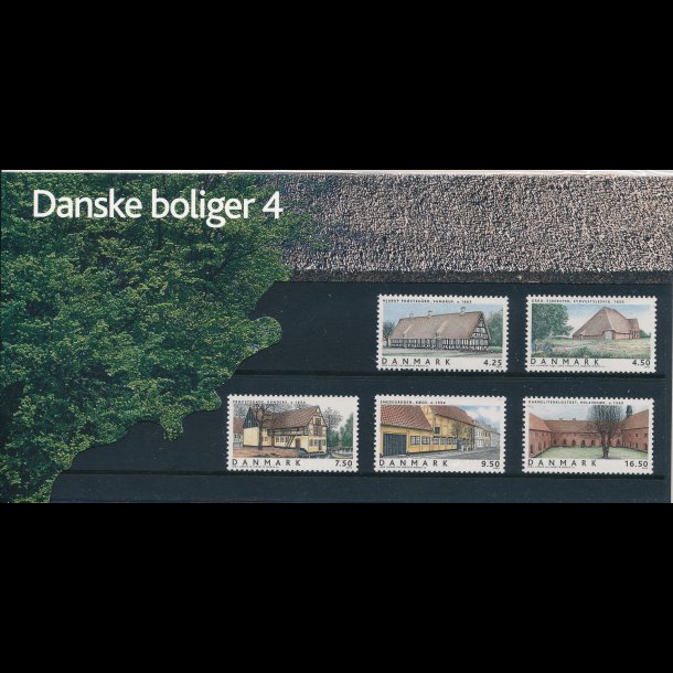 60, Danske boliger 4, Souvenirmappe, AFA 1417-21, katalogvrdi 110,-kr,