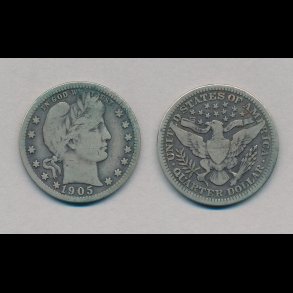 1905, USA, quarter dollar, 1,