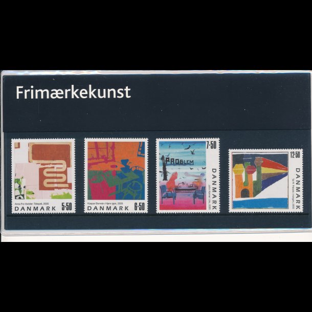 62, Frimrkekunst, souvenirmappe, AFA 1455-58, katalogvrdi 100,-kr
