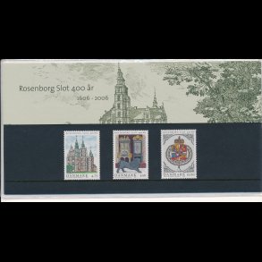 64, Rosenborg Slot 400 �r, souvenirmappe, AFA 1460-61, katalogv�rdi 55,-kr