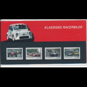 66, Klassiske racerbiler, souvenirmappe, AFA 1470,-73, katalogv�rdi 90,-kr