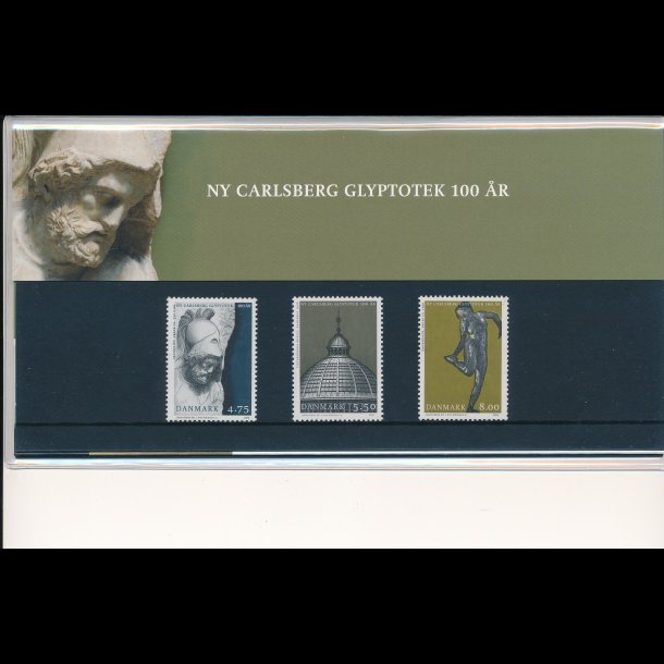 67, Ny Carlsberg Glyptotek 100 r, souvenirmappe, AFA 1474-77, katalogvrdi 95,-kr