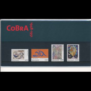 69, COBRA, souvenirmappe, AFA 1484-87, katalogv�rdi 65,-kr