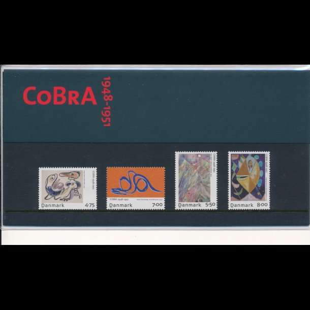 69, COBRA, souvenirmappe, AFA 1484-87, katalogvrdi 65,-kr