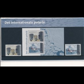 71, Det internationale polar�r, souvenirmappe, AFA 1497-98, katalogv�rdi 60,-kr