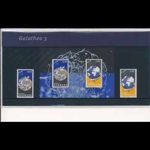 73, Galathea 3, souvenirmappe, AFA 1505-07, katalogv�rdi 75,-kr