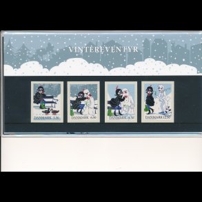 93, Vintereventyr, souvenirmappe, AFA 1636E-39E og 1640, katalogv�rdi 140,-kr