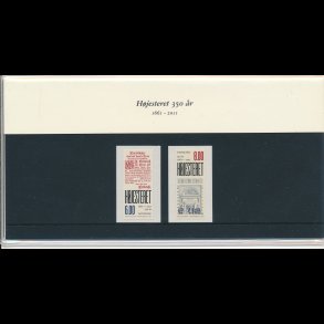 94, H�jesteret 350 �r, souvenirmappe, AFA 1647E-48E og 1649, katalogv�rdi 60,-kr