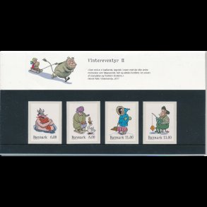 100, Vintereventyr II, souvenirmappe, AFA 1682-85 og 1686A, katalogv�rdi 160,-kr