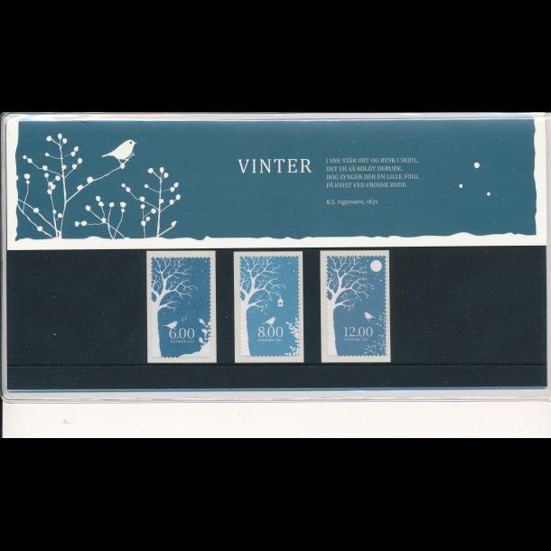 105, Vinter, souvenirmappe, AFA 1721-23, katalogvrdi 60,-kr