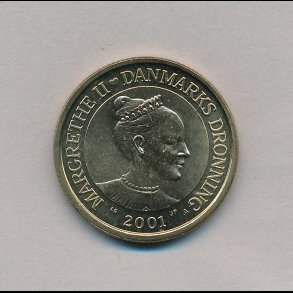 2001, 20 kroner, fra ruller, begrnset lager,