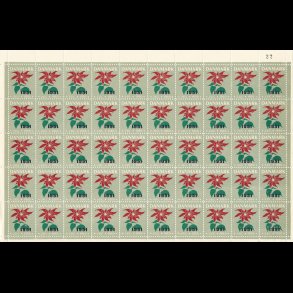 1951 p 1950, Julestjerne, helark, ufoldet, tyndhed p bagsiden,