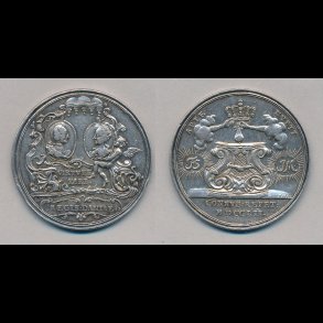 1752, Frederik V, s�lvmedalje af P.H.Goedecke, G419, 1+,