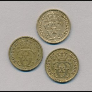 1924-25-40,  kroner, 3 stk,