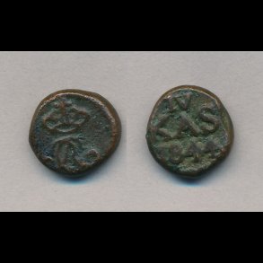 1844, Trankebar, Christian VIII, 4 kas, kobber, Sieg 91,2 - 91,2,