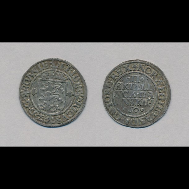 1560, Frederik II, 2 skilling, Sieg 6,