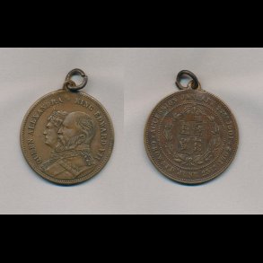 1902, England, amulet, Edward VII kronings souvenir, 1+,