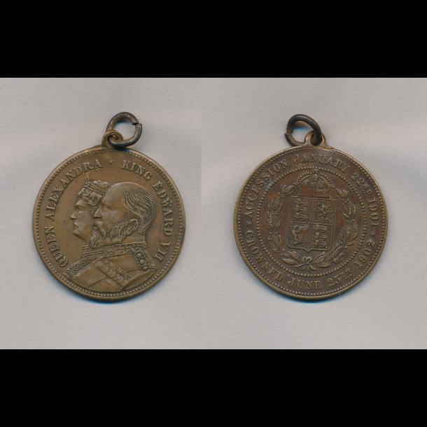 1902, England, amulet, Edward VII kronings souvenir, 1+,