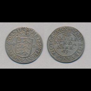 1559, Christian III, 2 skilling danske, H 10, 1+