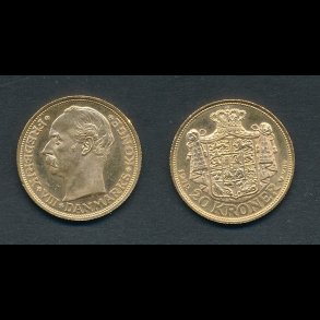 1912, Frederik VIII, 20 kroner, 01, guldm�nt,