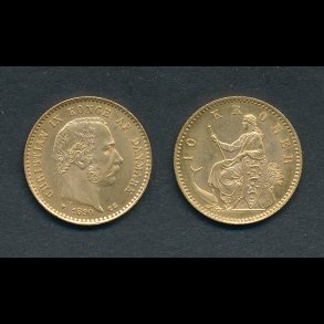 1890, Christian IX, 10 kroner, 01, guldm�nt,