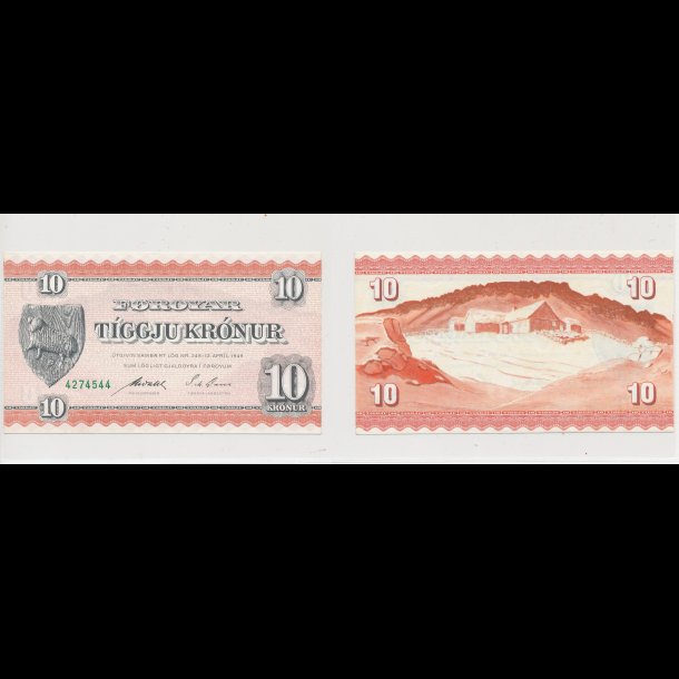 1954, Frerne, 10 kronur, seddel, 0