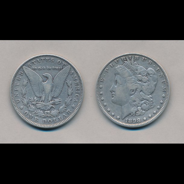 1898, USA, one dollar, 1+,