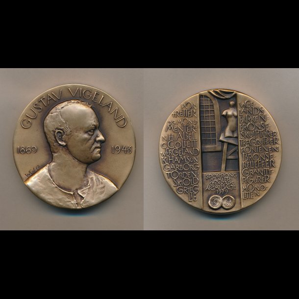 1978, Gustav Vigeland, bronze medalje, Sporrong, 1385,