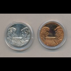 1972, World Chess Championship, Island, 1 slv medalje, 19,94 gr 925/1000, 1 bronze medalje,